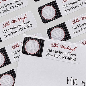 Monogram Return Address Labels