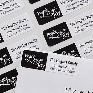 Peace, Love, Joy Return Address Labels