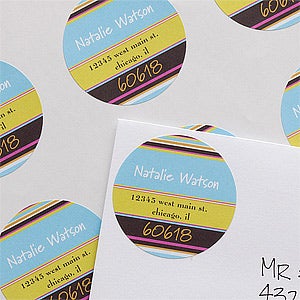 Namely Stripes Personalized Address Labels