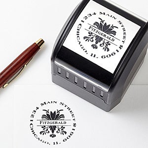 Custom Address Stamps - Damask Greetings
