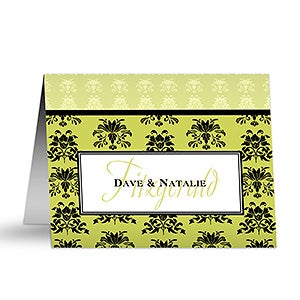Damask Greetings Personalized Note Cards