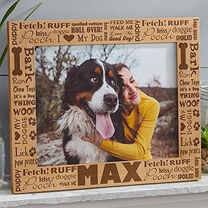 Personalized Pet Picture Frame Engraved Dog Cat Photo Frames Custom Monogrammed 8 x 10 