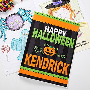 Happy Halloween Personalized Coloring Activity Book & Crayon Set