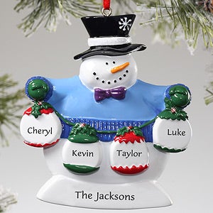 Frosty Family© Personalized Ornament- 4 Names