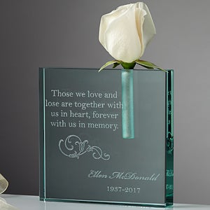 In Loving Memory Personalized Bud Vase