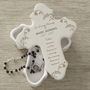 In Loving Memory Personalized Cross Box