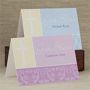 God Bless Personalized Greeting Card