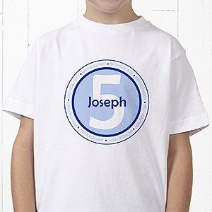 Personalized Kids Birthday T-Shirts - It's Your Birthday - Youth Small (6-8) - Black