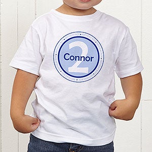 Personalized Birthday Toddler T-Shirt - Toddler 2T - Light Blue