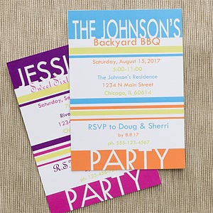 Time To Celebrate Personalized Party Invitations
