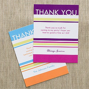 Time To Celebrate Personalized Thank You Cards