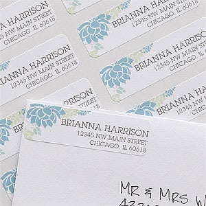 Floral Message Return Address Labels