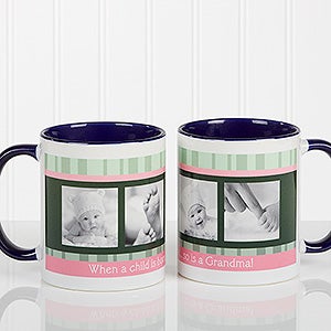Photo Message to Her Personalized Coffee Mug 11 oz.- Blue