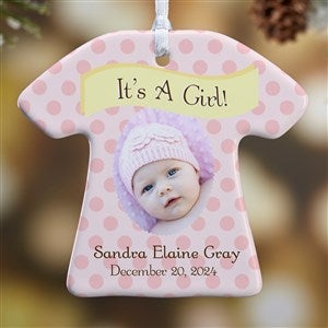 Personalized Baby Photo Christmas Ornaments - It's A Boy or Girl - 1-Sided