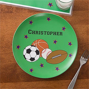 All Star Personalized Melamine Plate