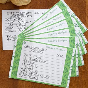 Set of 24 Personalized 4" x 6" Recipe Cards - #10945-C