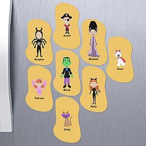 Personalized Halloween Refrigerator Magnets - Halloween Family Characters
