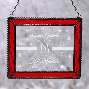 Winter Wonderland Monogram Personalized Suncatcher