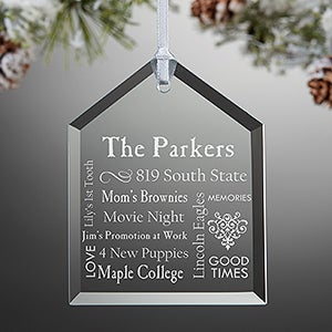 Our Family Engraved Message Ornament