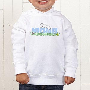 Personalized Easter Toddler Hooded Sweatshirt - Ears To You - Toddler 2T - Pink