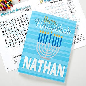 Hanukkah Personalized Coloring Book & Crayon Set