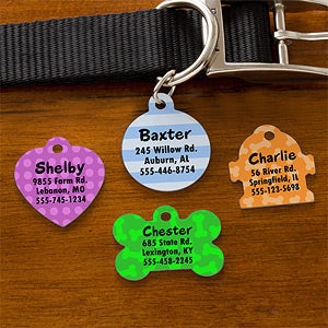 Personalized Pet ID Tags - Choose Your Design - 11050