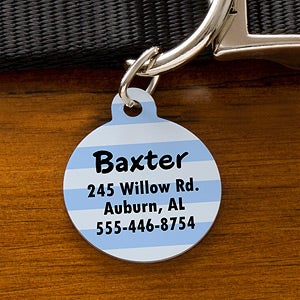Personalized Pet Identification Tags - Circle