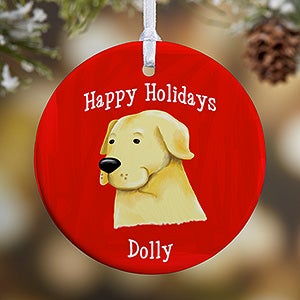 1-Sided Top Dog Breeds Personalized Ornament