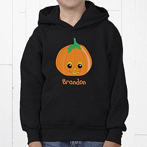 Personalized Boys Halloween Pumpkim Sweatshirt - Youth Large (12/14) - Grey