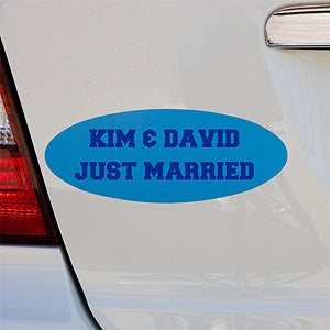 Personalized Magnetic Bumper Stickers - Oval