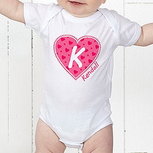 She's All Heart Personalized Baby Bodysuit