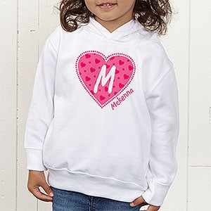 She's All Heart Colored Toddler Hooded Sweatshirt