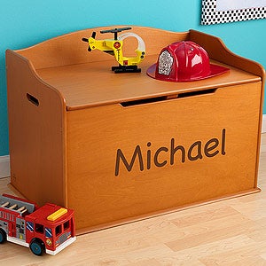 KidKraft Personalized Austin Toy Box - Honey