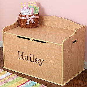 KidKraft Personalized Austin Toy Box - Natural