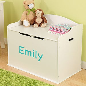 KidKraft Personalized Austin Toy Box - Vanilla