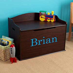 KidKraft Personalized Austin Toy Box - Espresso