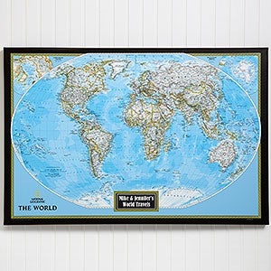 Personalized 24x36 World Map from National Geographic