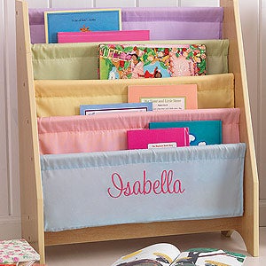 KidKraft Little Readers Personalized Sling Bookcase - Pastel