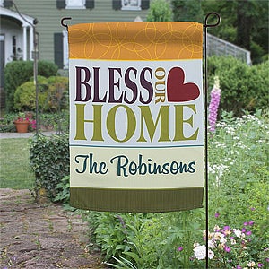 Bless This Home Personalized Garden Flag