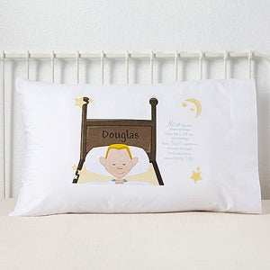 His Bedtime Prayer Personalized Character Pillowcase