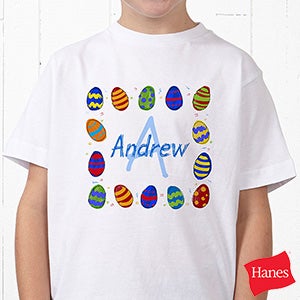 Colorful Eggs Personalized Hanes® Youth T-Shirt