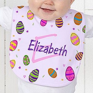 Personalized Easter Eggs Baby Bib