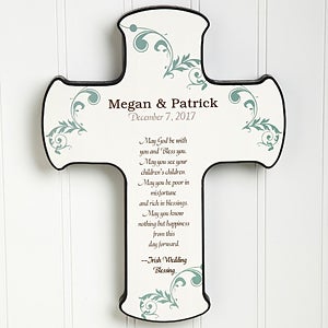 Traditional Irish Blessing Personalized Cross
