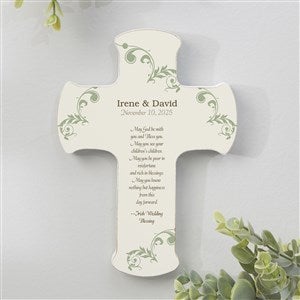 Irish Wedding Blessing Personalized Cross - 5x7