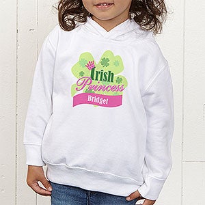 Little Irish Princess Personalized Toddler Hooded Sweatshirt