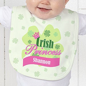 Personalized Baby Girl Bib - Irish Princess