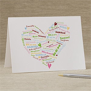 Her Heart of Love Personalized Greeting Card