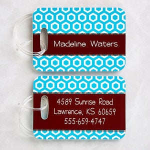 Her Design Personalized Luggage Tag Set