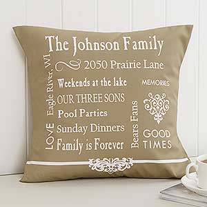 Our Family Personalized 14 Throw Pillow