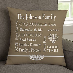 Personalized Keepsake Pillow - Family Memories